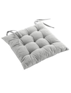 assise matelassee 40 x 40 cm coton recycle uni mistral blanc