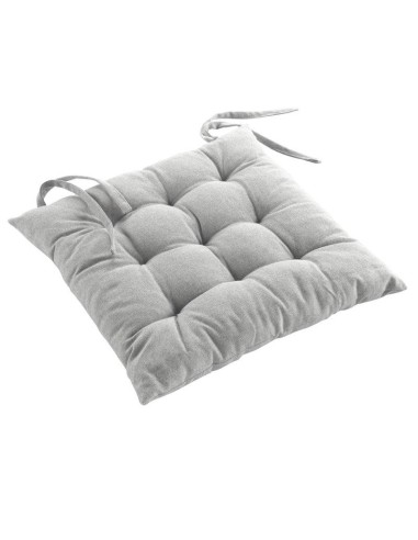 assise matelassee 40 x 40 cm coton recycle uni mistral blanc