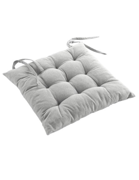 assise matelassee 40 x 40 cm coton recycle uni mistral blanc