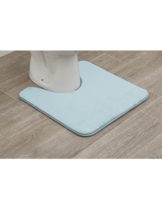 7704n147-tapis contour wc microfibre uni 50x50 cm - vert d eau