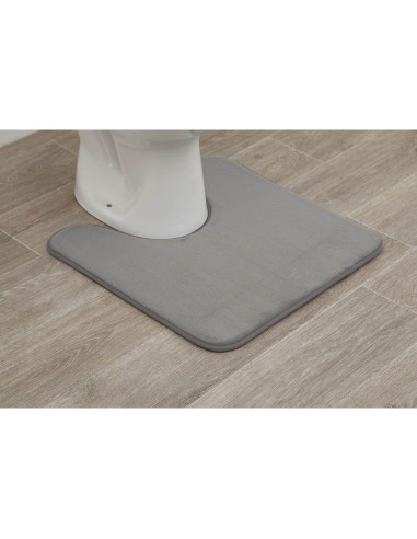 7704n165-tapis contour wc microfibre uni 50x50 cm - taupe
