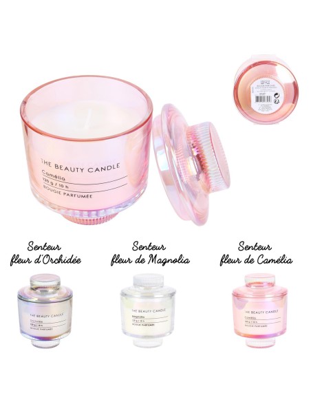 bougie parfumee top verre beauty candle h10cm m12