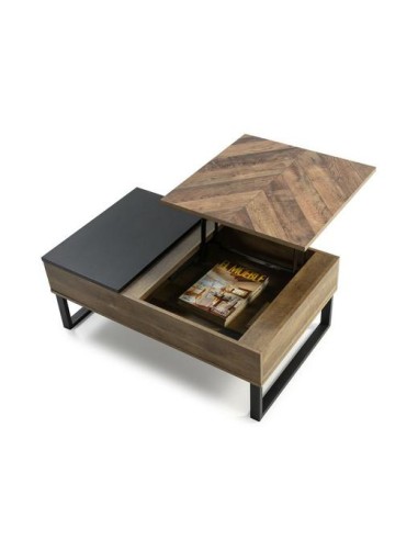 14580 - table salon elevable miami chéne/noir