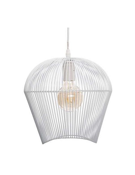 168220a-suspension metal filaire "jena" blanc d.26