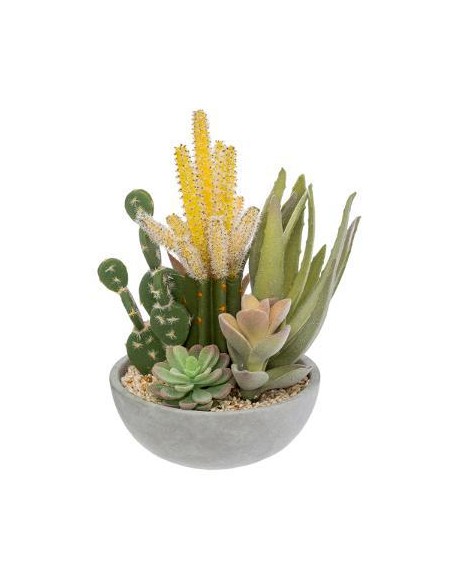 cactus compo pot cim h24 L. 19,5 x P. 19 x H. 24,5 cm