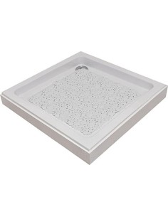 7216100 - fond de douche pvc 50x50 cm bulles - blanc