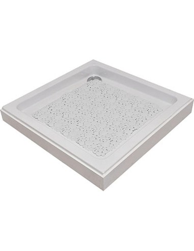 7216100 - fond de douche pvc 50x50 cm bulles - blanc