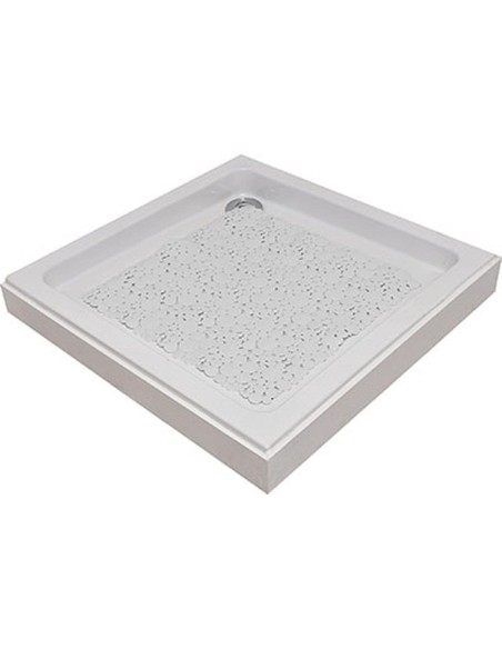 7216100 - fond de douche pvc 50x50 cm bulles - blanc