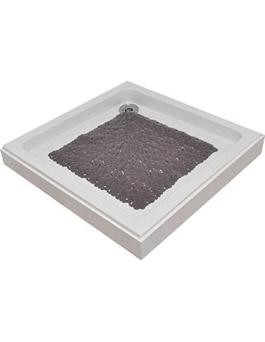 7216165 - fond de douche pvc 50x50 cm bulles - taupe