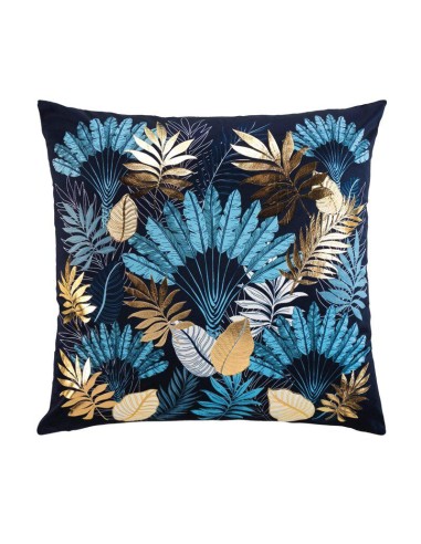 1611041- housse de coussin +encart 60 x 60 cm velours imprime or panazio des. pl