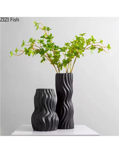 603969 - vase haut - orange - 14x12x38cm