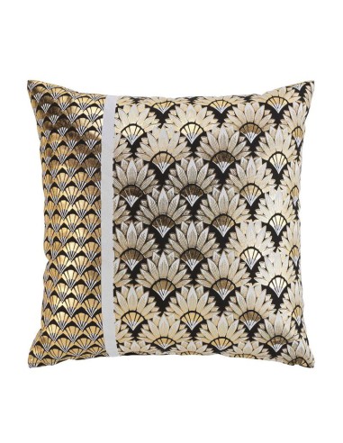 housse de coussin +encart 60 x 60 cm coton imprime or carat des. place