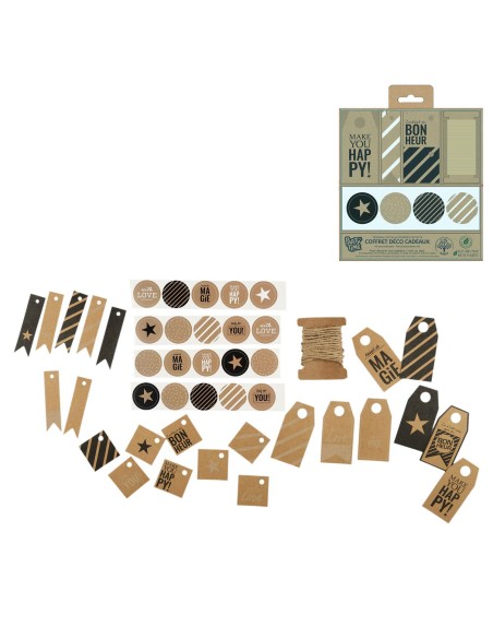 etiquette kraft pour sac cadeau m24