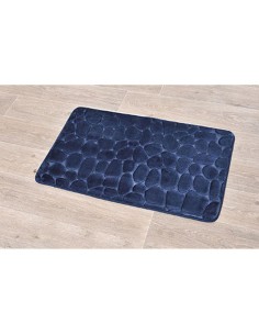 7718n118 - tapis memoire de forme microfibre galet 50x80 cm - bleu marine