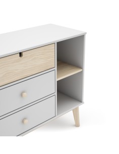 16526 - commode estefania 3t2n blanc/cire blanc