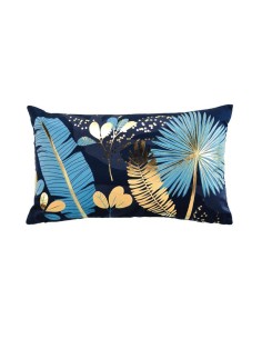 housse de coussin +encart 30 x 50 cm velours imprime or prusseor des. place