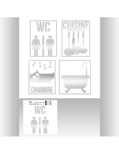 sticker miroir plaque de porte