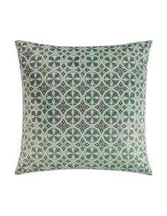 housse de coussin +encart 60 x 60 cm velours imprime or joan kaki des. place