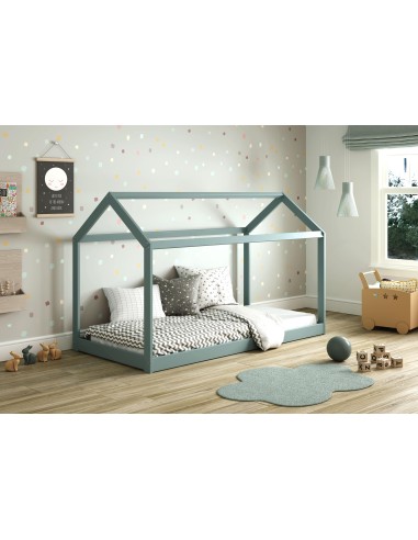 15498 - lit cabane panda 90x190 gris anthracite