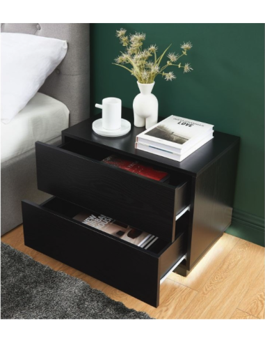 tcmorphbs01_133 - table de chevet é led morphee noir 60cm