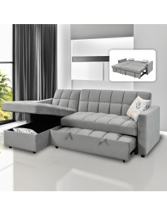 lf-3079 - canapé tera convertible orange velvet hlr-35