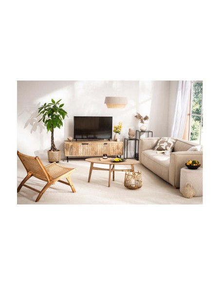 16513-meuble tv mundra 3p bois manguier pieds métal