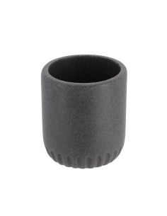 61116181-gobelet polyresine arrondi- gris fonce