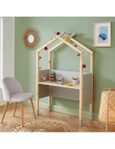 butiny1bs01_175 -   bureau enfant tipi gris clair