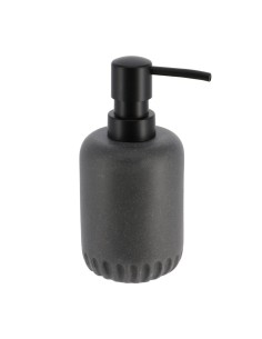 62116181-distributeur a savon polyresine arrondi 235 ml- gris fonce