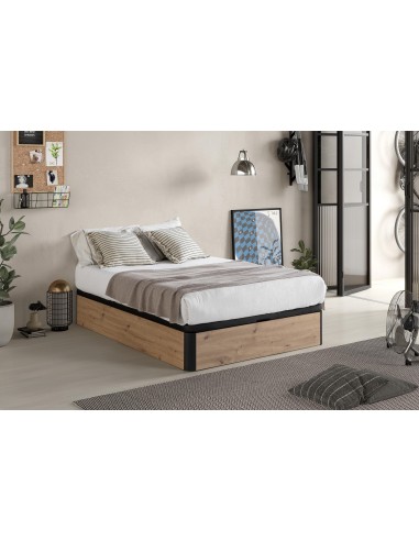 16682 - sommier coffre relevable hypnos chéne etna 140cm p