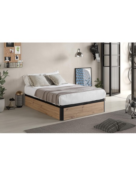 16682 - sommier coffre relevable hypnos chéne etna 140cm p