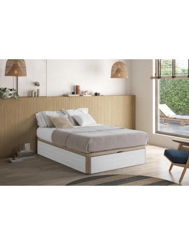 16683 - sommier coffre relevable hypnos blanc artic 160cm