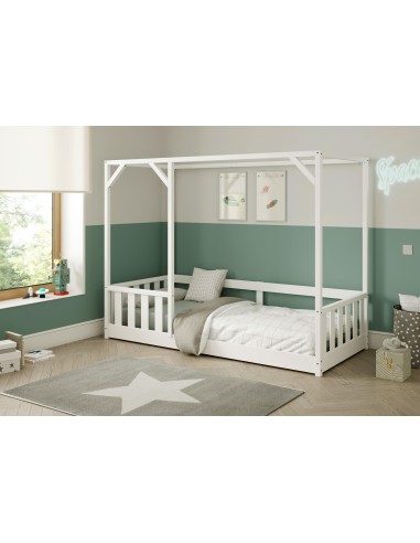 15560 - lit cabane marly 90x200 blanc laqué