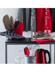 gant 30 x 18 cm polycoton+silicone cuistot anthracite