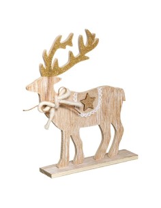 obj renne cocon bois h30cm