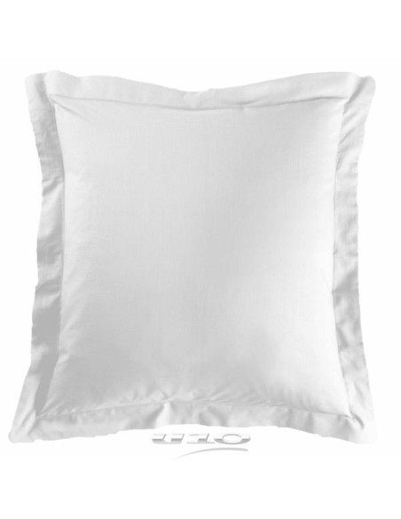 1640684 - taie d'oreiller volant plat 63 x 63 cm uni 57 fils lina blanche + poin