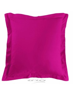 1640690 - taie d'oreiller volant plat 63 x 63 cm uni 57 fils lina bois de rose +