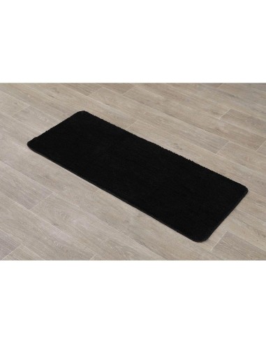 7741103 - tapis microfibre double vasque 50x120 cm dessous latex - noir
