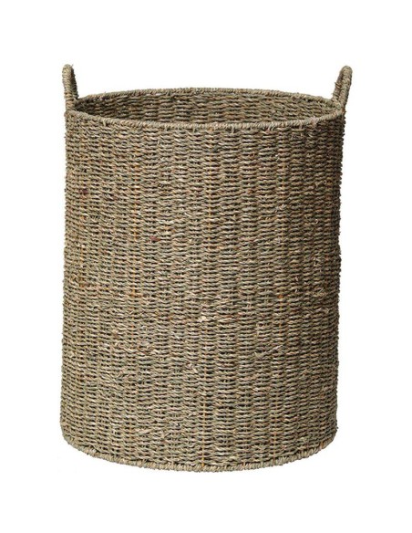 8414110401 - paniere a linge ronde gm matiere vegetale 56x42 cm - naturel