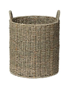 8414110403 - paniere a linge ronde pm matiere vegetale 39x31 cm - naturel