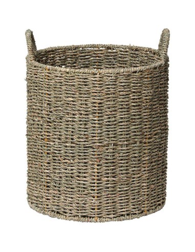 8414110403 - paniere a linge ronde pm matiere vegetale 39x31 cm - naturel