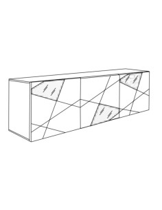 vittoria 17181 - meuble tv tassia 3p chéne