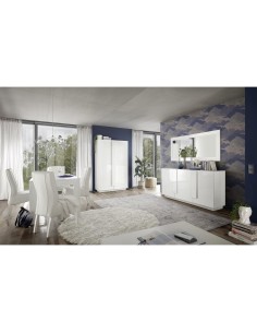 17184 - buffet zenya 4p blanc laqué brillant