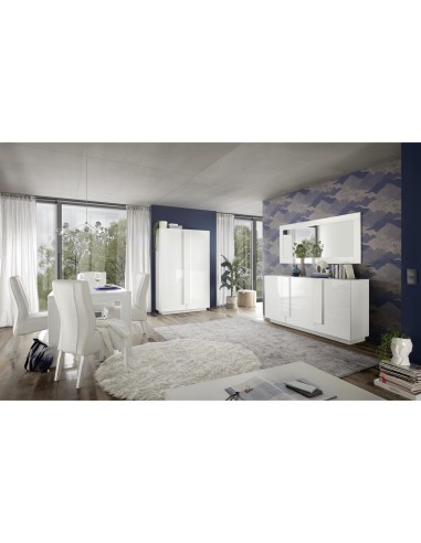 17184 - buffet zenya 4p blanc laqué brillant