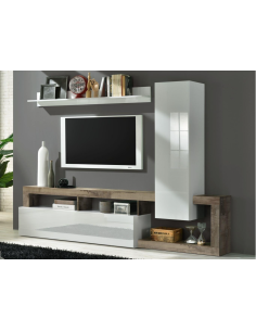 hamburg 17185 - composition dassia 219cm blanc laqué brillant