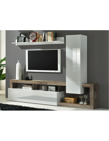 hamburg 17185 - composition dassia 219cm blanc laqué brillant