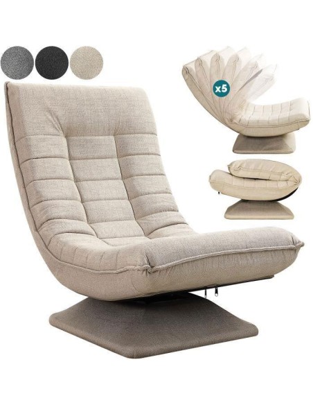 lf-0234g - fauteuil perle beige lumos 22 (beige)