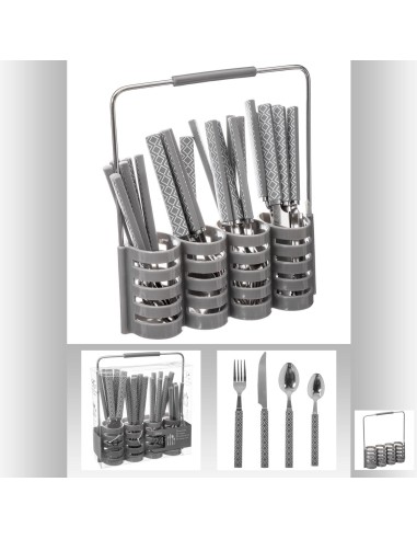 150005 - menagere 24p geo + rc taupe