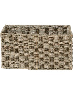 881610401 - panier rectangulaire gm matiere vegetale 40x30x20 cm - naturel