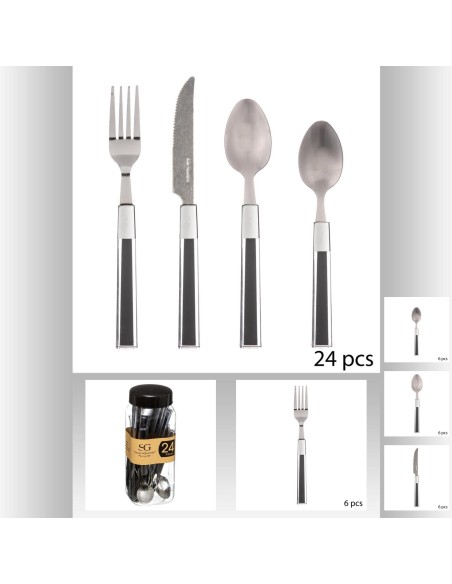 134932e - menagere 24p tamaris noir